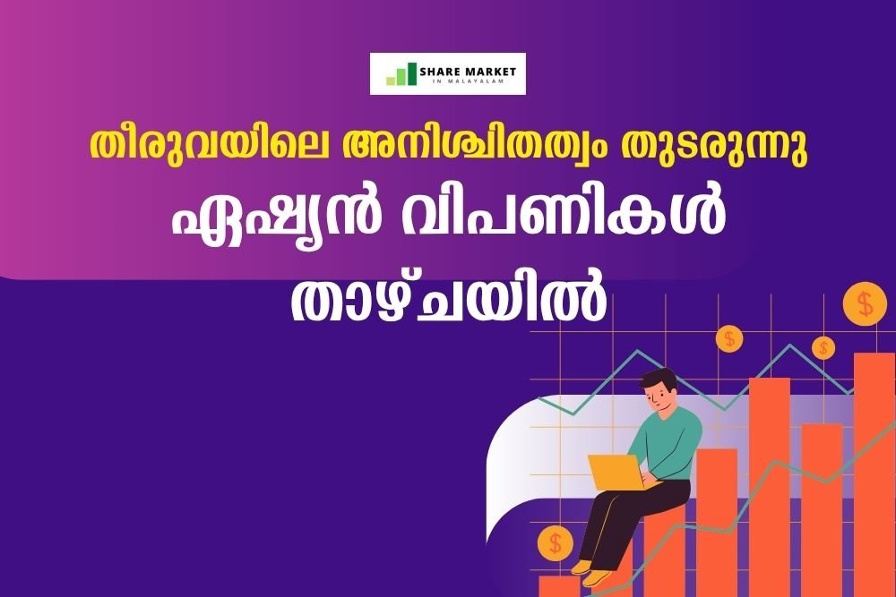തീരുവയിലെ അനിശ്ചിതത്വം തുടരുന്നു; ഏഷ്യൻ വിപണികൾ താഴ്ചയിൽ; ഡോളർ താഴുന്നു, സ്വർണം കയറുന്നു